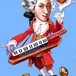 61.  Wolfgang Amadeus Mozart  Digitális karikatúra készítés, Karikatúrista rendezvényre, Digitális karikatúra, Karikatúra fotóról, Tónió karikatúra